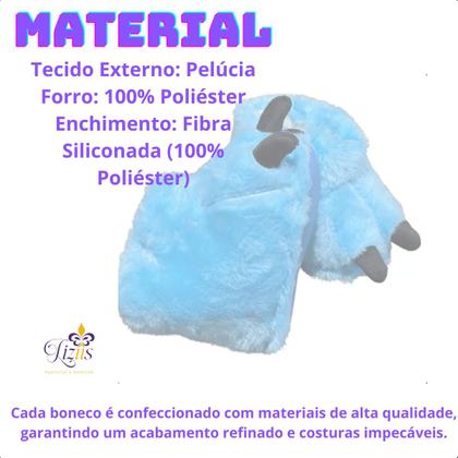 Imagem de Pantufa Garra Azul Monstros SA Sullivan + Balde Pipoca