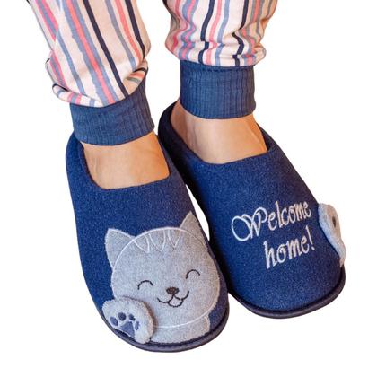 Imagem de Pantufa Gatinho Feliz Adulta e Infantil Chinelo de Quarto Super Fofinho e Resistente do 27 até 46