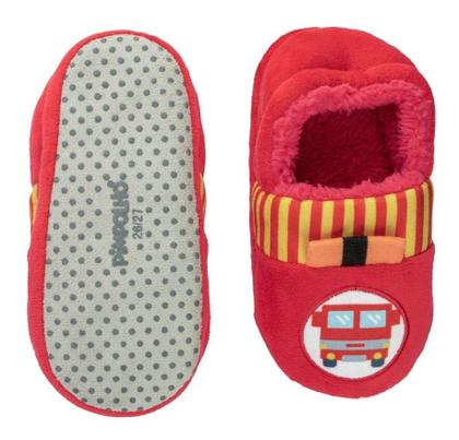 Imagem de Pantufa Infantil Antiderrapante Menino Bebe Bombeiro Pimpolh