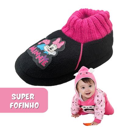 Imagem de Pantufa Infantil Bebê Estampa Disney Mickey Minnie Original