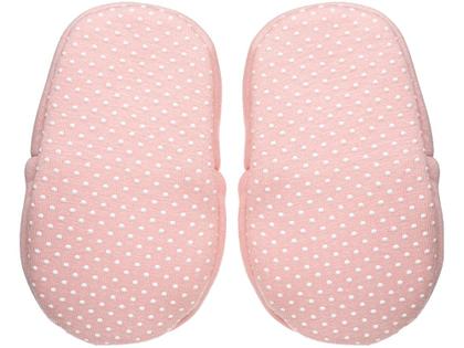 Imagem de Pantufa Infantil de Algodão Sapatilha Urso Rosa Antiderrapante