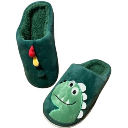 Imagem de Pantufa Infantil Menino 3D Dinossauro emborrachada Quentissima