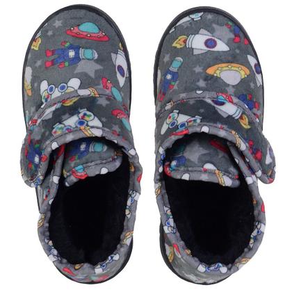 Imagem de Pantufa Infantil Meninos Specht Foguete Cinza - 1036