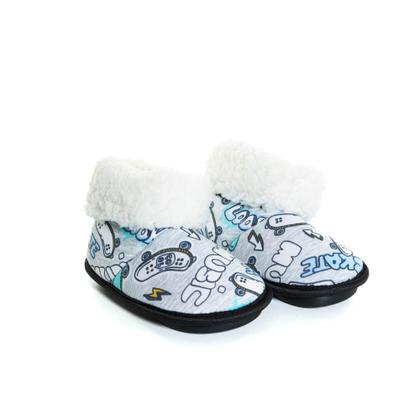 Imagem de Pantufa Infantil Textil 02 Cinza