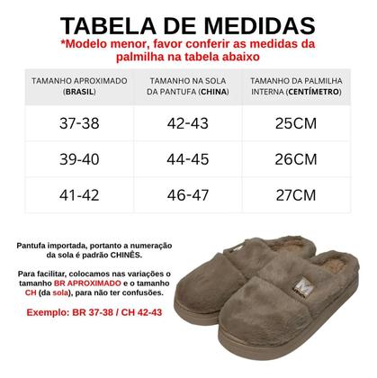 Imagem de Pantufa Inverno Adulto Preto Unissex Chinelo De Quarto cor:begetamanho:BR39/0