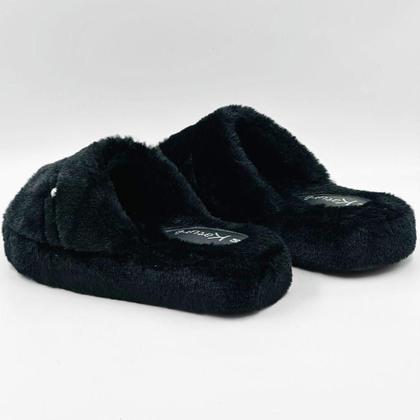 Imagem de Pantufa Katurê Slide Flatform Slide em Fleece com Pérolas Feminina