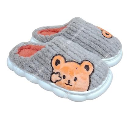 Imagem de Pantufa Urso Pelúcia Quentinha Mega Macia E Fofa P/ Inverno
