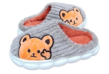 Imagem de Pantufa Urso Pelúcia Quentinha Mega Macia E Fofa P/ Inverno