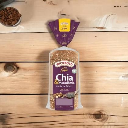 Imagem de Pão de Forma Integral Wickbold Grão Sabor Chia e Macadâmia 400g