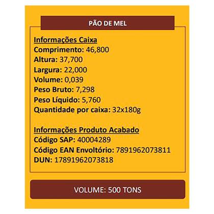 Imagem de Pão de Mel Bauducco Chocolate ao Leite 180g