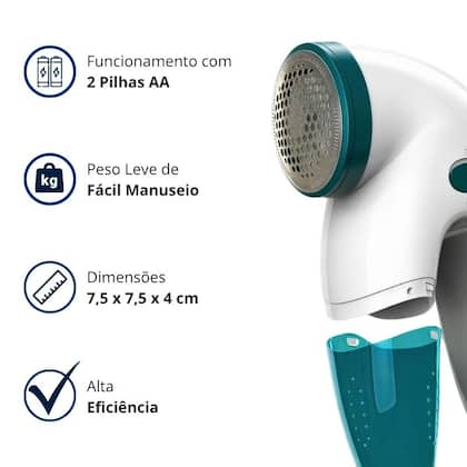 Imagem de Papa Bolinhas Pro Tira Pelos Roupas Portátil Elétrico Pilha