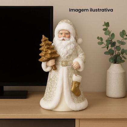 Imagem de Papai Noel 23x14cm Dourado Champanhe