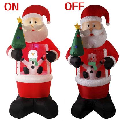 Imagem de Papai Noel Avore Natal Boneco Neve Natalino Luzes Iluminaçao Decoraçao Casa Loja Comercio Evento Festa Vitrine