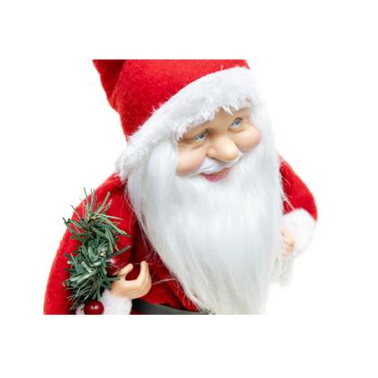 Imagem de Papai Noel Boneco Natal 40cm Enfeite Luxo Barba Iluminada Decoracao Natalina