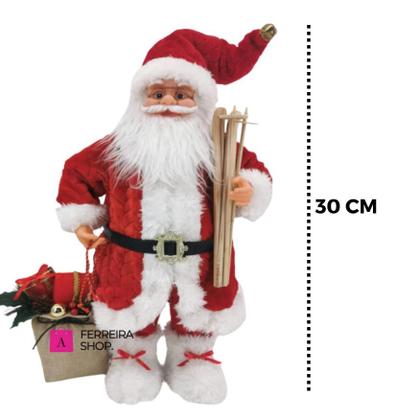 Imagem de Papai Noel Boneco Tradicional 30cm Enfeite Natal Decoração