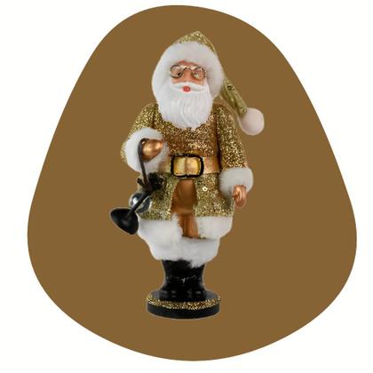 Papai Noel Com Base Lanterna Gliter gold Magizi Imagem de Papai Noel Com Base Lanterna Gliter gold Magizi