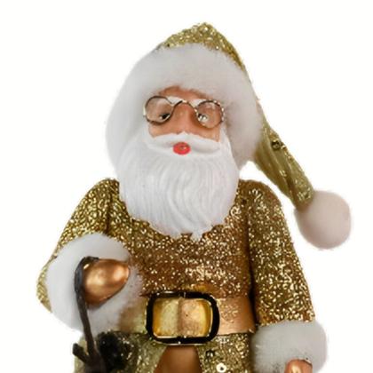 Papai Noel Com Base Lanterna Gliter gold Magizi Imagem de Papai Noel Com Base Lanterna Gliter gold Magizi