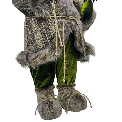 Imagem de Papai Noel em Pé 60 cm Enfeite Boneco Natalino Com saco Verde Presente D&A