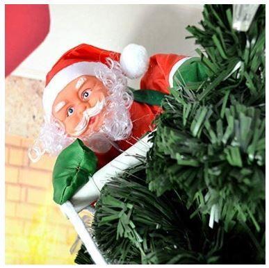 Imagem de Papai Noel Escalador Enfeite Natal Decoração Natalina Escada Chaminé Bonecos