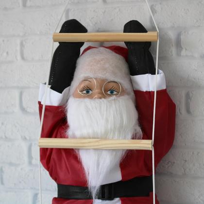 Imagem de Papai Noel Grande Subindo As Escadas Enfeite Decoração De Natal