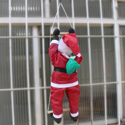 Imagem de Papai Noel Grande Subindo As Escadas Enfeite Decoração De Natal