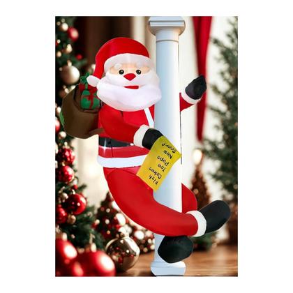 Imagem de Papai Noel Inflável Agarradinho Gigante 1,80m com 6 LEDs