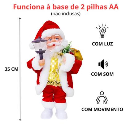 Imagem de Papai Noel Musical Com Movimento Enfeite Natalino Feliz Natal