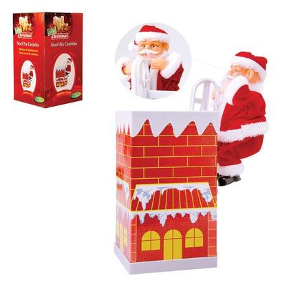 Imagem de Papai Noel Musical Com Movimento Entra E Sai Da Casinha