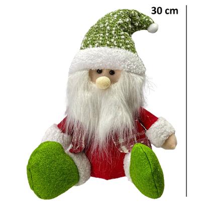 Imagem de Papai Noel ou Boneco de Neve em Tecido Sentado Natalino 30cm
