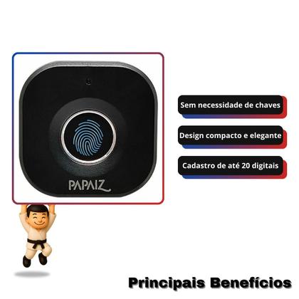 Imagem de Papaiz fechadura digital para móveis com biometria ppz-1001