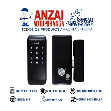 Imagem de Papaiz fechadura eletronica smart lock sl 125 pf (vertical)
