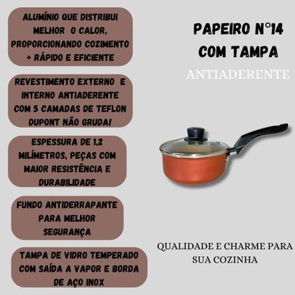 Imagem de Papeiro N14 Com Tampa Antiaderente Gal 0,5 L