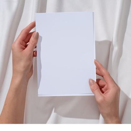 Imagem de Papel A4 180 g/m² Usapel 50 Folhas Couchê Branco - Impressões  Convites  Cartões  Artesanato