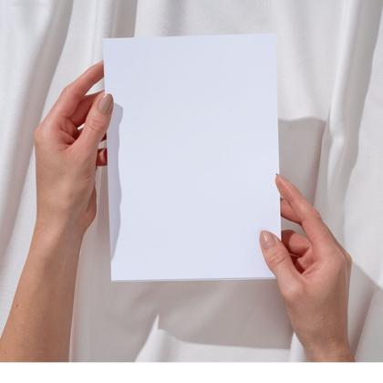 Imagem de Papel A4 180 g/m² Usapel 50 Folhas Couchê Branco Matte - Impressão  Convites  Cartões  Artesanato