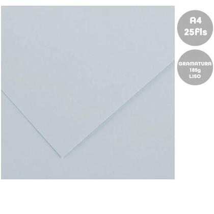 Imagem de Papel A4 185g Canson iris vivaldi cinza com 25 folhas