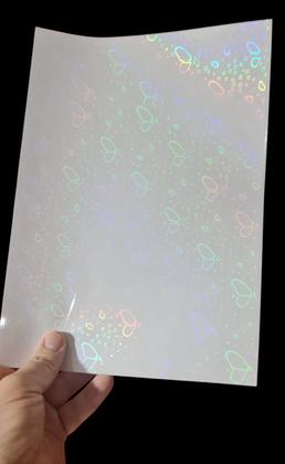 Imagem de Papel Adesivo Holográfico Pp A4 10 Folhas Borboleta