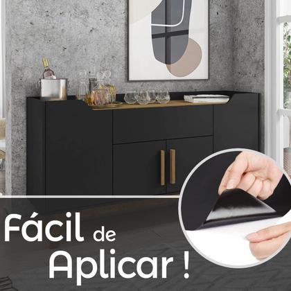 Imagem de Papel Adesivo Lavável 10m Envelopamento Móveis Geladeira Cor