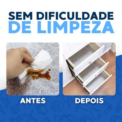 Imagem de Papel Adesivo Lavável Forro Fogão Cozinha Armário Gavetas