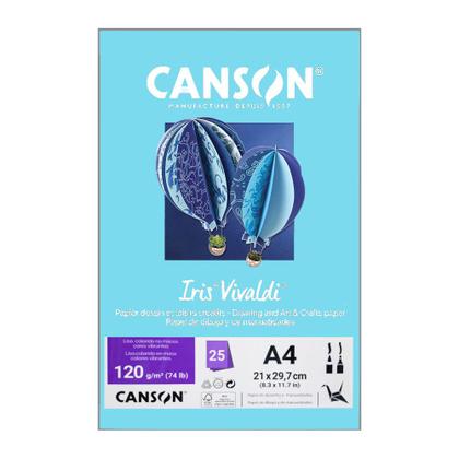 Imagem de Papel Canson A4 Iris Vivaldi 120g 25Fls - Escolha a cor