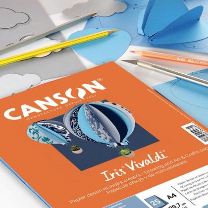 Imagem de Papel Canson Iris Vivaldi A4 185g Verde Amazonas 25 Folhas