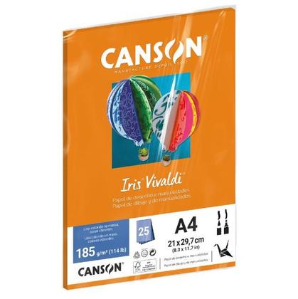 Imagem de Papel Canson Iris Vivaldi Cenoura Com 25 Folhas A4 185g - 66661505