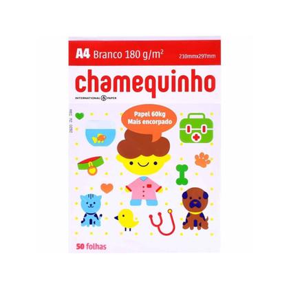 Imagem de Papel Chamequinho A4 180g Pacote Com 50 Folhas