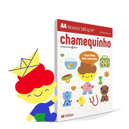 Imagem de Papel Chamequinho A4 180g Pacote Com 50 Folhas