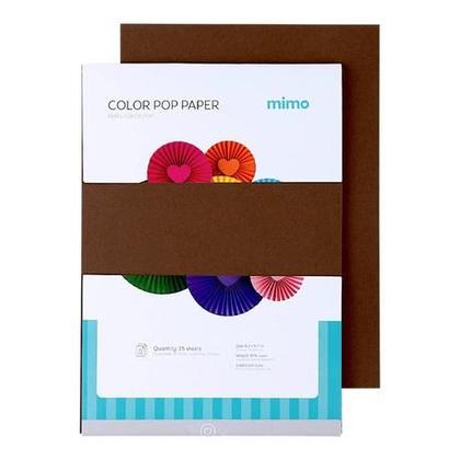 Imagem de Papel Color Pop Marrom café Mimo - A4 - 180 gr - 25 unds