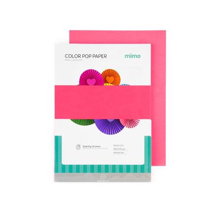 Imagem de Papel Color Pop Rosa Pink Fluorescente Mimo - A4 - 180 g - 25 fls