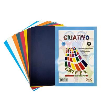 Imagem de Papel colorido criativo 75 a4 com 48 folhas - griffe