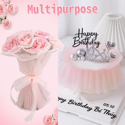 Imagem de Papel de embrulho de flores Papel de embrulho de buquê rosa impermeável