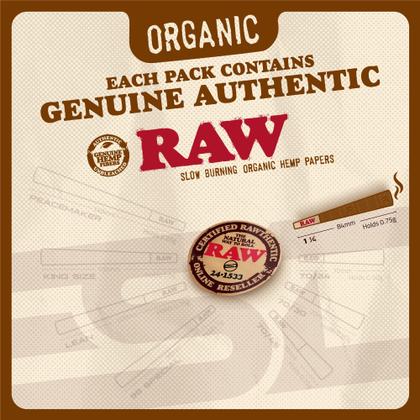 Imagem de Papel de Enrolar RAW Cones Organic 1 1/4 - Pacote com 50 Unidades