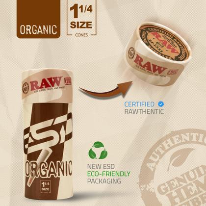 Imagem de Papel de Enrolar RAW Cones Organic 1 1/4 - Pacote com 50 Unidades