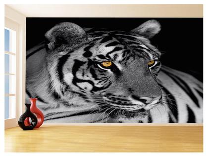 Imagem de Papel De Parede 3D Animais Tigre Rosto Arte Cor 3,5M Anm568